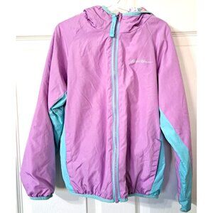 Eddie Bauer Girl's XS (5/6) Multicolor Reversible Full Zip Lightweight Jacket